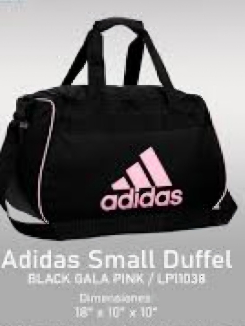 Adidas Sports/Gym Duffle Bag Pink/Black Shoulder Strap And Carry Zip up